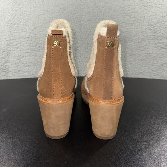Sam Edelman Tan Ankle Boots with Cream Accents - Picture 6 of 8